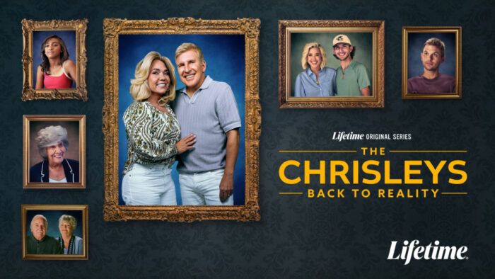 Key art for "The Chrisleys: Back To Reality" featuring Savannah Chrisley, Chase Chrisley, Nanny Faye, Chloe, and Grayson.