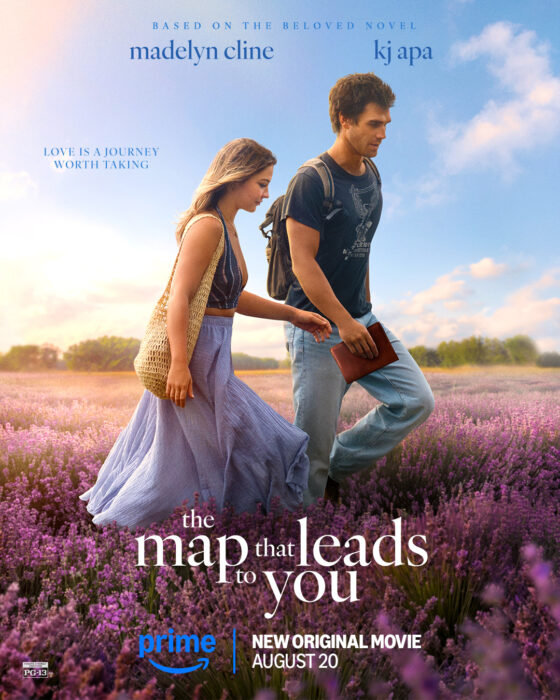 Romantic drama poster for The Map That Leads To You on Prime Video, following a journey of love, fate, and adventure.
