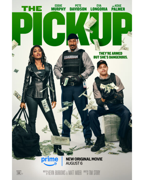 Prime Video poster for The Pickup, a high-stakes drama about love, betrayal, and survival.