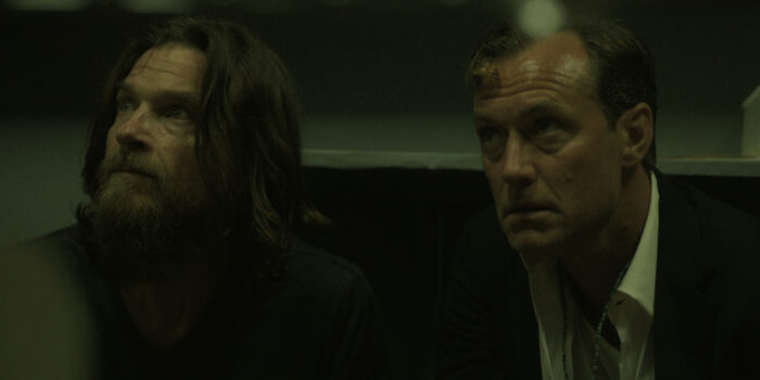 Jason Bateman as Vince and Jude Law as Jake in episode 108 of Netflix’s “Black Rabbit”