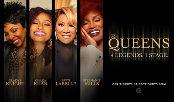 Gladys Knight, Stephanie Mills, Patti LaBelle, and Chaka Khan performing live on The Queens! 4 Legends. 1 Stage Tour in Atlanta
