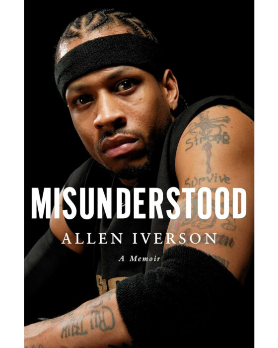 Official book cover of Allen Iverson's forthcoming memoir, 'Misunderstood'
