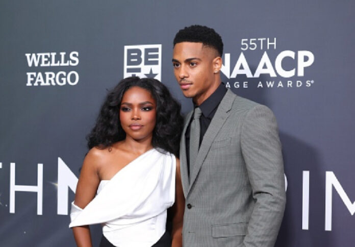 Ryan Destiny and Keith Powers attend the 55th NAACP Image Awards (Non-Televised Categories) Program and Dinner at Hollywood Palladium on March 14, 2024 in Los Angeles, California.