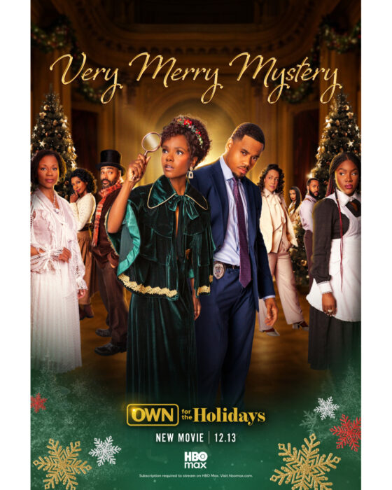 Ashleigh Murray and Tristan Mack Wilds star in OWN’s holiday movie Very Merry Mystery premiering December 13.