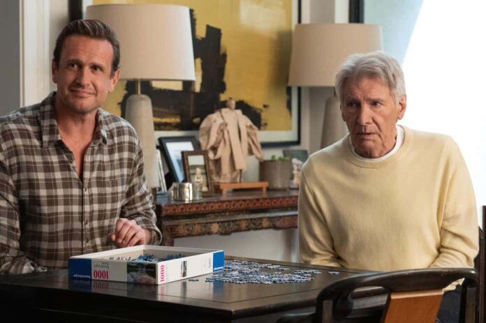 ason Segel and Harrison Ford in “Shrinking,” now streaming on Apple TV+.