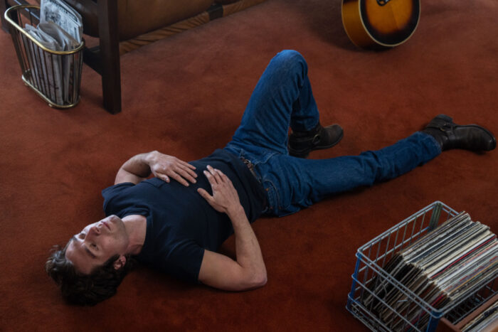 Jeremy Allen White as Bruce Springsteen in 20th Century Studios' SPRINGSTEEN: DELIVER ME FROM NOWHERE.