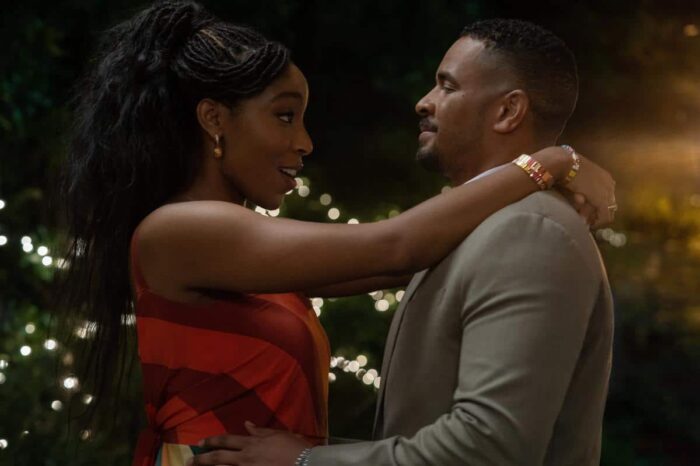 Jessica Williams and Damon Wayans Jr. in “Shrinking,” now streaming on Apple TV+.