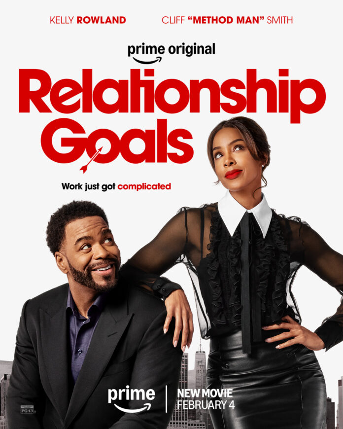 Official key art for 'Relationship Goals' starring Kelly Rowland and Method Man on Prime Video