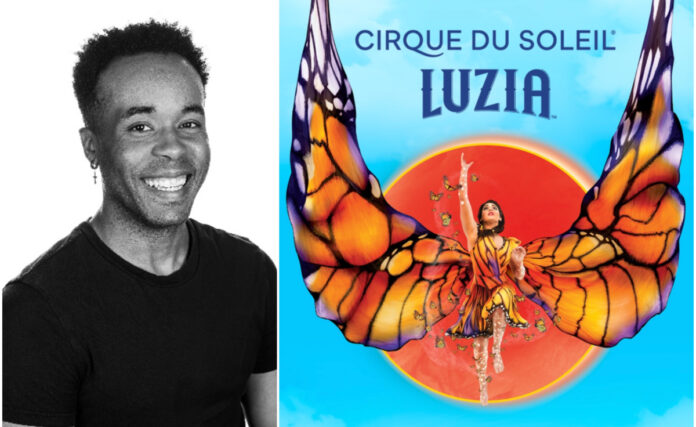 Terrence Robinson Jr. performs acrobatics in Cirque du Soleil LUZIA