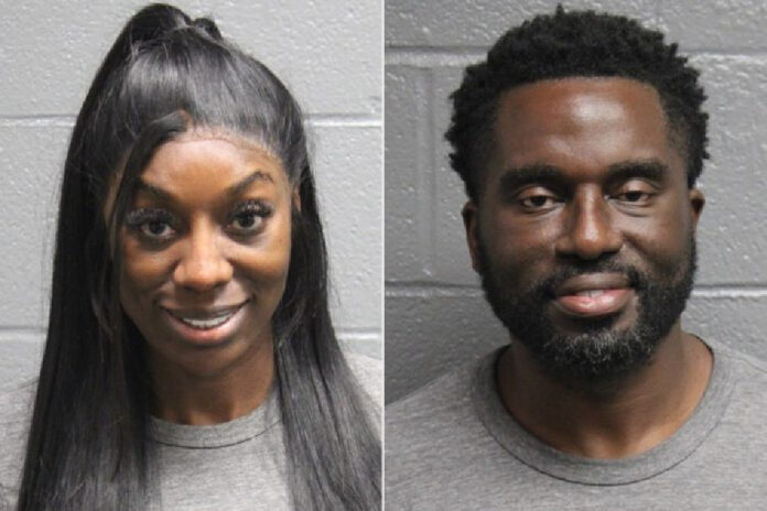 Dr. Wendy Osefo and husband Eddie Osefo mugshots following their fraud arrest in Maryland.