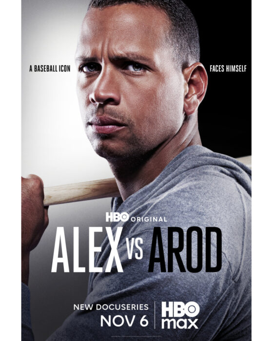 Key art for “Alex Vs. Arod,” premiering November 6, 2025 on HBO.