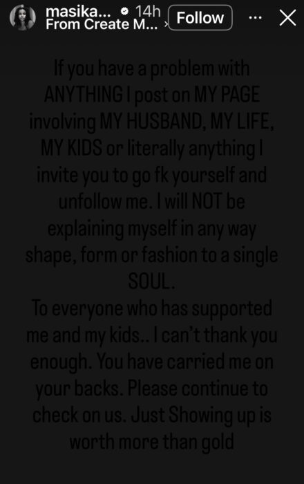 Masika Kalysha responds to criticism after posting emotional funeral photos of her late husband Jamar Champ while thanking supporters.