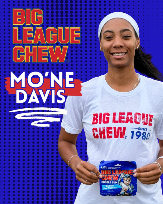 Mone-Davis-Big-League-Chew-Brand-Ambassador Mo’ne Davis becomes the first female athlete ambassador for Big League Chew, marking a major moment in youth baseball and women’s sports history.
