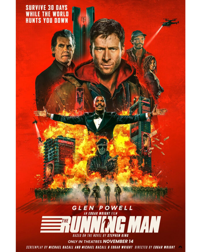 The-Running-Man-Poster Atlanta Frens, grab your free passes to the advance screening of The Running Man on November 10 at AMC Parkway Pointe!