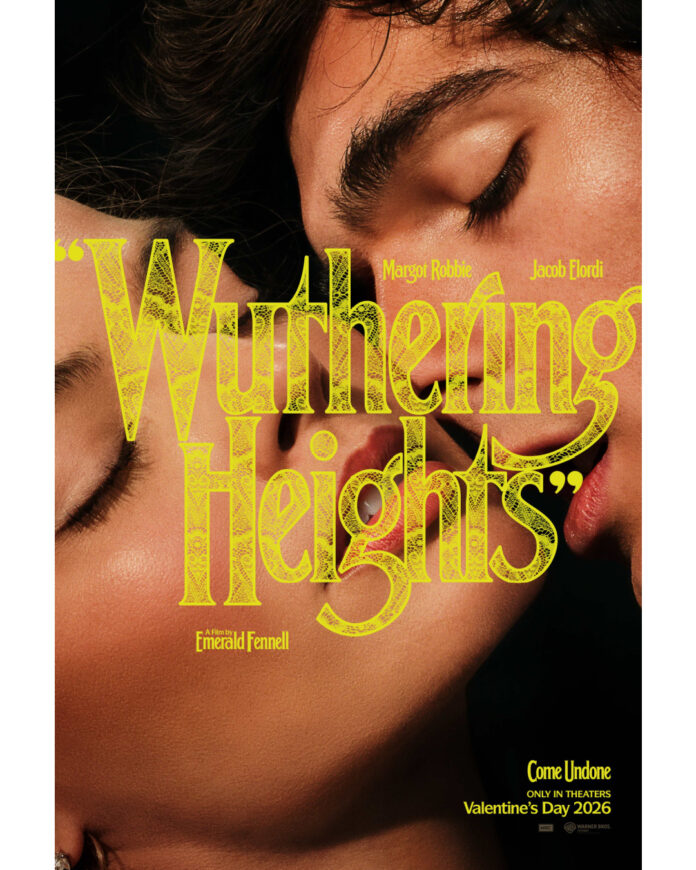 Wuthering-Heights-Movie-Poster Movie poster for Wuthering Heights featuring Jacob Elordi and Margot Robbie
