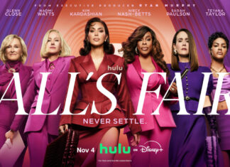15 Totally Accurate Tweets About ‘All’s Fair’ On Hulu Key art for Hulu’s All’s Fair featuring Kim Kardashian, Naomi Watts, Niecy Nash-Betts, and Teyana Taylor