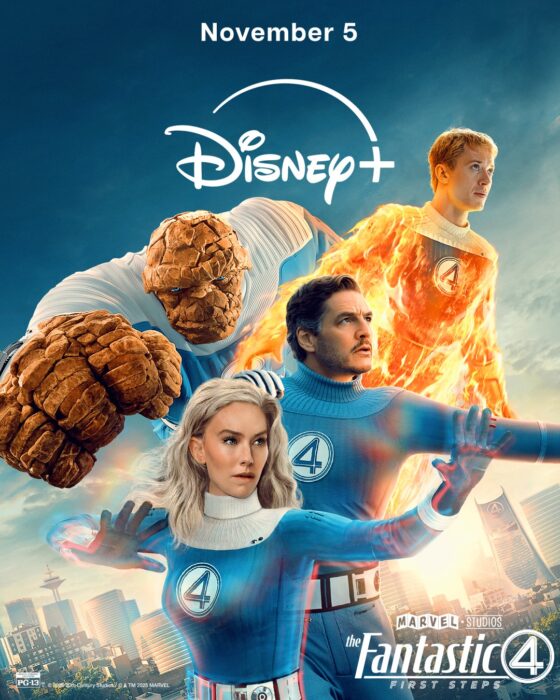 Key art for Marvel’s “Fantastic Four: The First Steps” streaming on Disney Plus November 5, 2025