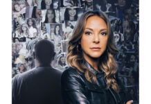 ‘My Nightmare Stalker: The Eva Larue Story’ Is Now Streaming On Paramount+ Eva Larue in promotional key art for "My Nightmare Stalker The Eva Larue Story" on Paramount Plus