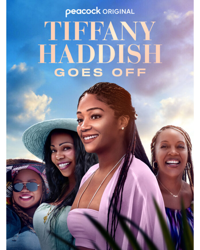 Tiffany Haddish Goes Off is now streaming on Peacock and follows the comedian’s emotional and hilarious journey across Africa with her childhood friends.