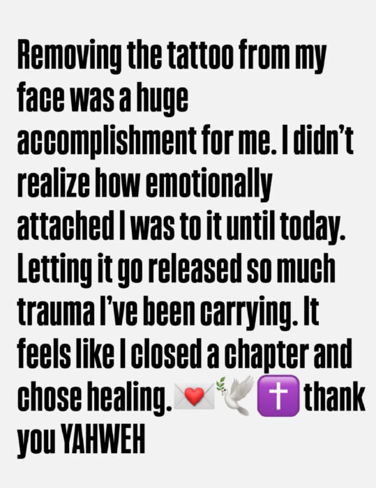Chrisean Rock shared an emotional video removing her Blueface face tattoo, breaking down in tears as Blueface flaunted a new girlfriend’s tattoo.