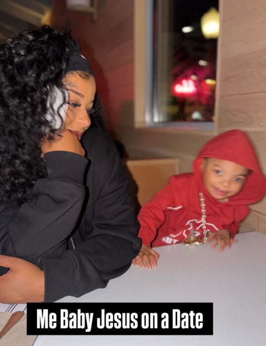 Chrisean Rock on date with baby boy Jesus