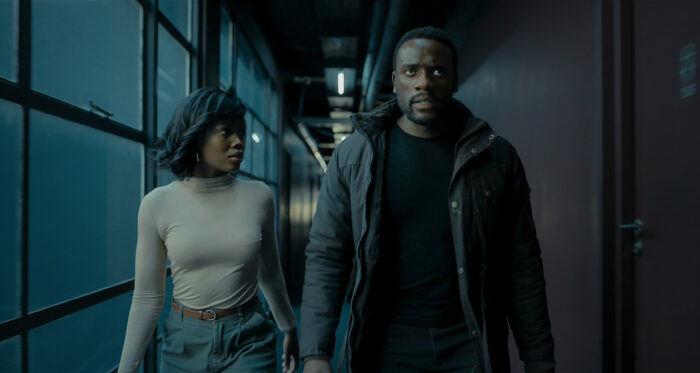 Dineo Rasedile and Bonko Khoza in The Nowhere Man