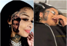 Chrisean Rock Weeps & Wails While Removing Blueface Face Tattoo: ‘That’s What I Get’ Chrisean Rock shared an emotional video removing her Blueface face tattoo, breaking down in tears as Blueface flaunted a new girlfriend’s tattoo.