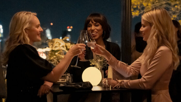 Elisabeth Moss and Kerry Washington in a first-look image from Apple TV’s psychological thriller “Imperfect Women”