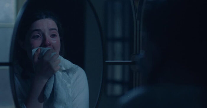 Lucy Halliday appearing in a first look image from Hulu series “The Testaments.”