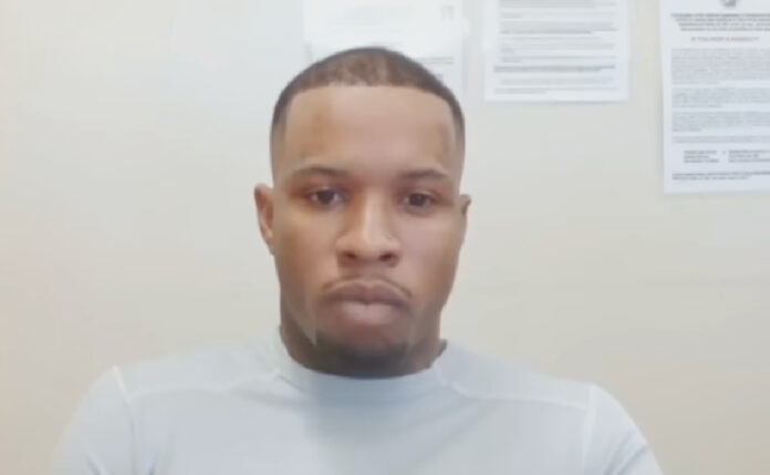 Tory Lanez speaks during an NBC News interview from prison while discussing his appeal and claims of new evidence.