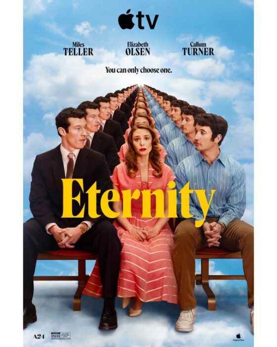 Elizabeth Olsen and Miles Teller in “Eternity” Apple TV afterlife romance film