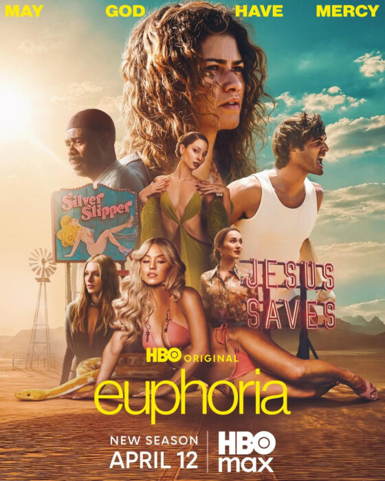Official HBO key art for Euphoria Season 3 featuring Zendaya as Rue.