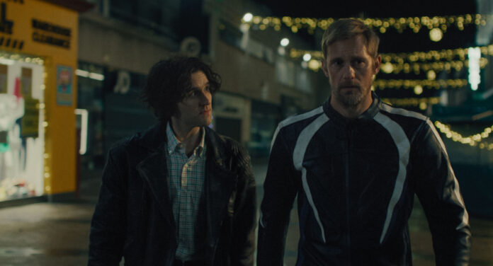 Alexander Skarsgård and Harry Melling in A24’s Pillion, arriving in theaters February 2026