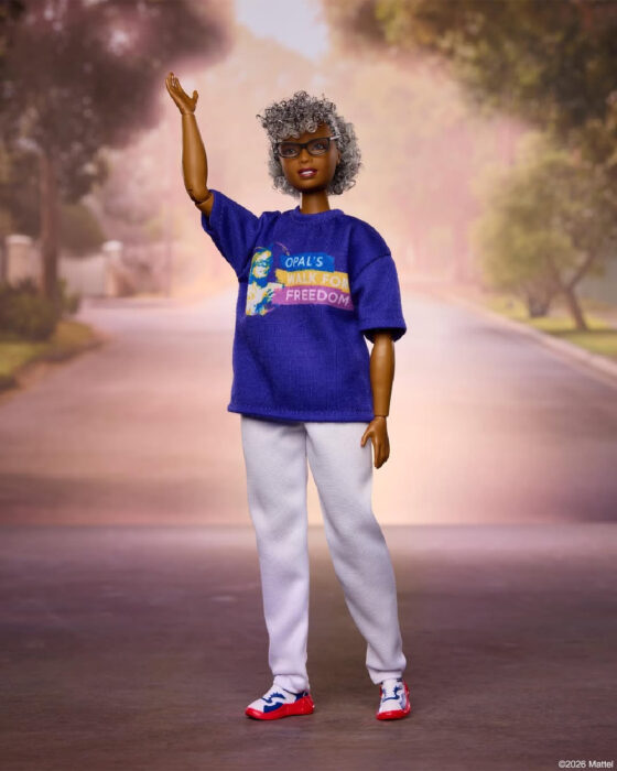 Dr. Opal Lee Barbie doll honoring the Grandmother of Juneteenth in the Barbie Inspiring Women collection
