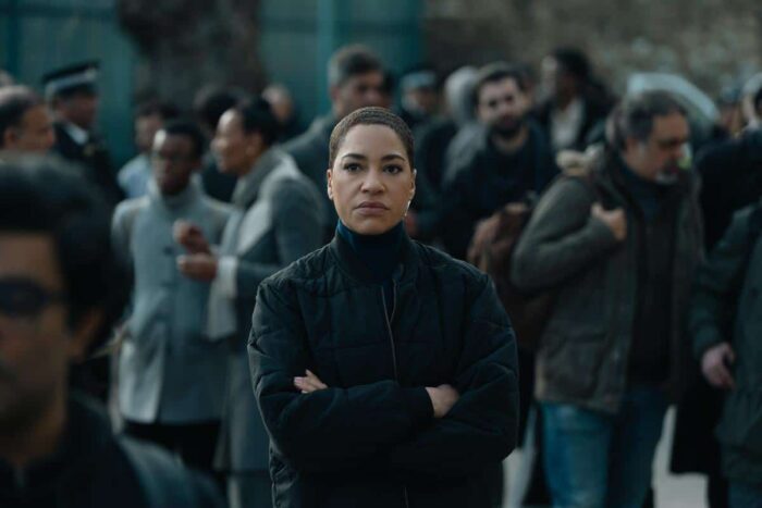Cush Jumbo in “Criminal Record,” premiering April 22, 2026 on Apple TV.