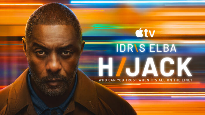 Hijack Season 2 key art on Apple TV starring Idris Elba in the high-stakes thriller set on a Berlin train