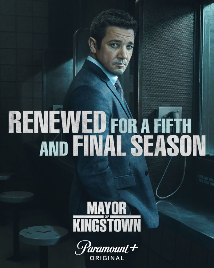 Jeremy Renner as Mike McLusky in the final season of “Mayor of Kingstown” on Paramount+.