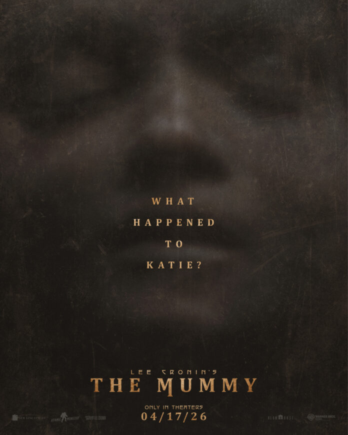 Teaser poster for Lee Cronin’s 'The Mummy,' a dark horror retelling starring Jack Reynor, set for an April 2026 theatrical release.