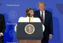 Nicki Minaj Calls Herself President Trump’s ‘Number One Fan’ (Video) Nicki Minaj speaking at a Treasury Department summit in Washington as President Donald Trump stands nearby during the launch of Trump Accounts.