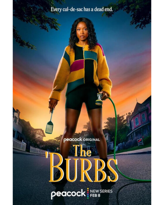 “The ’Burbs” Peacock series key art featuring Keke Palmer in the suburban thriller