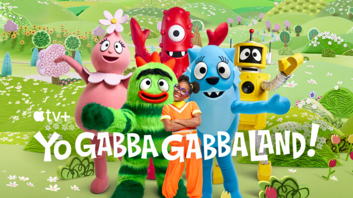 Yo Gabba GabbaLand Season 2 key art on Apple TV featuring the colorful children’s series with music and learning