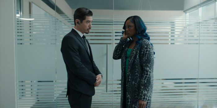 Bryan Tanaka and Amber Reign Smith in Tyler Perry’s Beauty In Black Season 2 Part 2