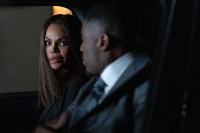 Crystle Stewart and Terrell Carter in a tense scene from Beauty In Black Season 2 Part 2