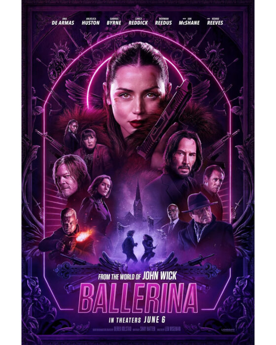Official poster for Ballerina from the John Wick universe on HBO Max starring Ana de Armas as assassin Eve Macarro