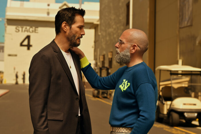 Keanu Reeves and Jonah Hill in Outcome on Apple TV