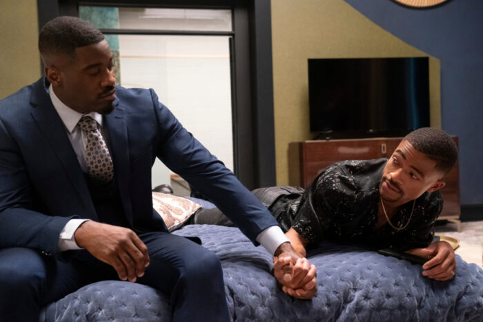 (L to R) Terrell Carter as Attorney Varney and Stephen G. Norfleet as Charles in Tyler Perry's 'Beauty In Black' 