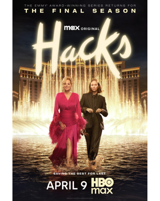 Jean Smart and Hannah Einbinder in “Hacks” Season 5 premiering April 9, 2026 on HBO Max