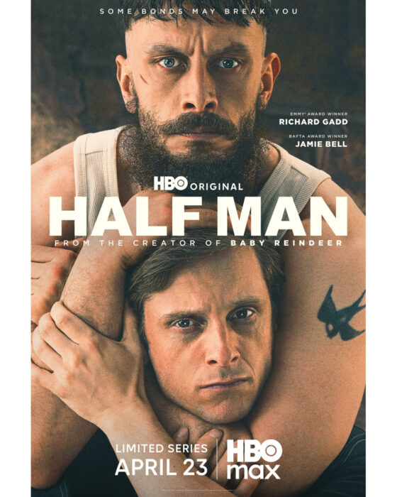 Characters Niall and Ruben in “Half Man” limited series premiering April 23, 2026 on HBO Max