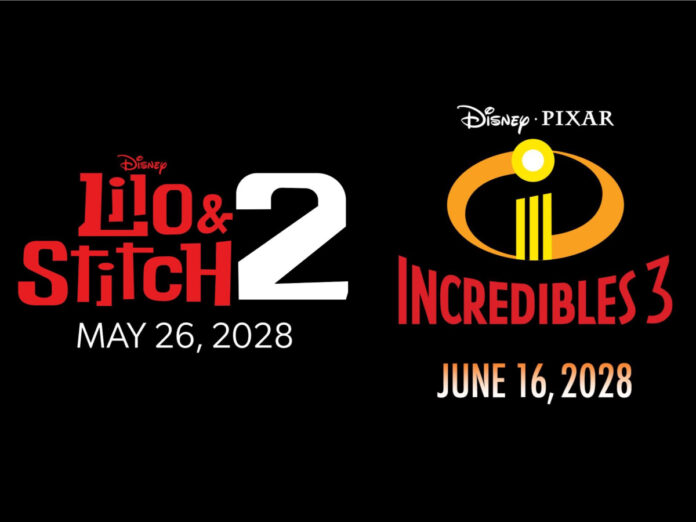 Disney confirms 'Lilo & Stitch 2' and 'Incredibles 3' release dates for 2028.