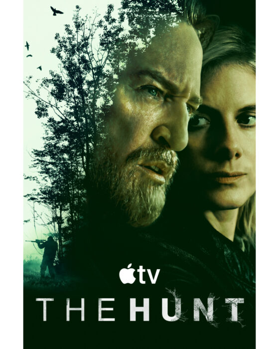 Benoît Magimel and Mélanie Laurent in The Hunt (Traqués) Apple TV psychological thriller March 2026 key art
